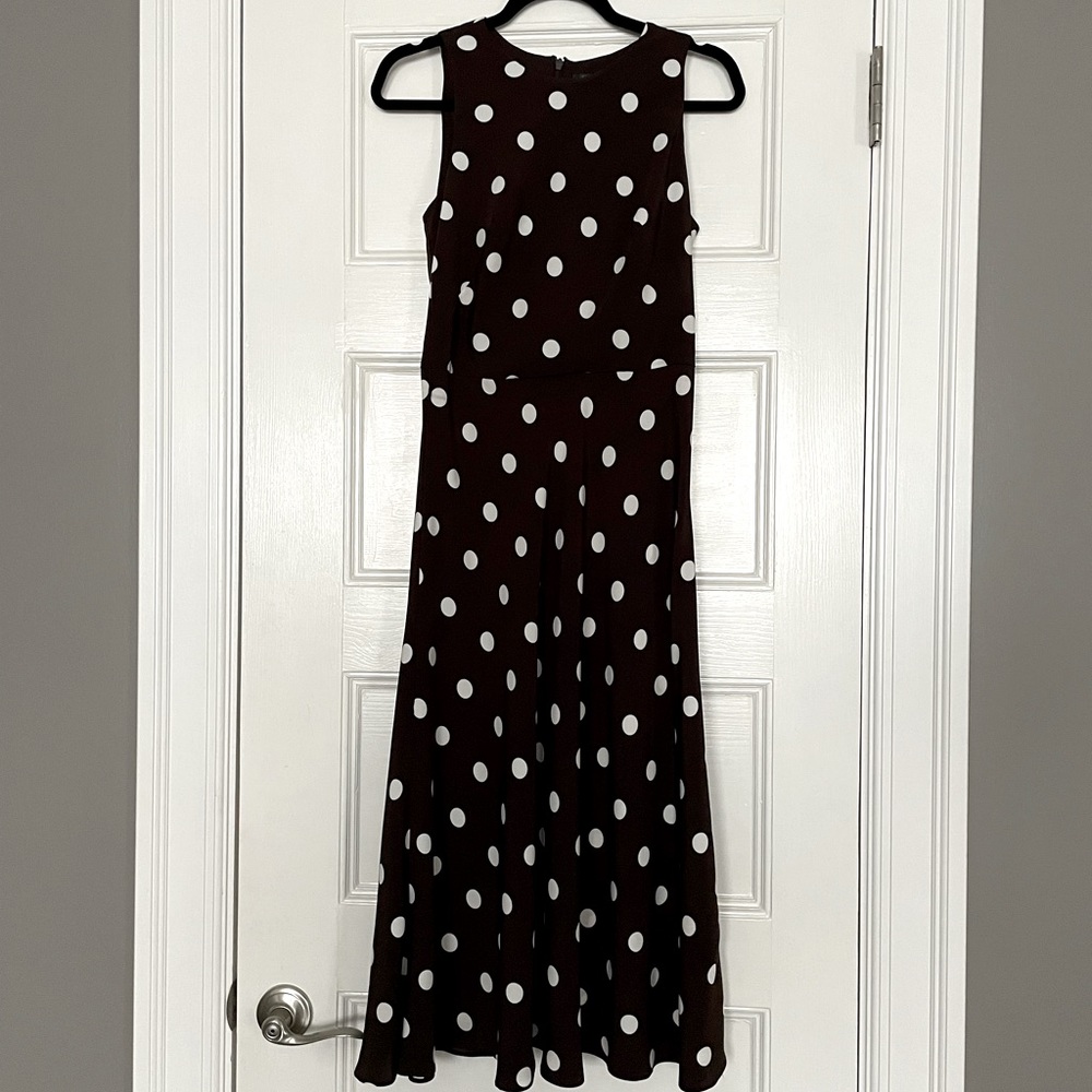 Lauren Ralph Lauren brown & white polka dot dress